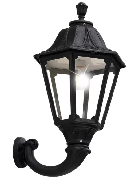 Fumagalli E35.132.CX Ofir noemi satin glass black structure E27 wall lamp